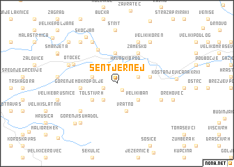 map of Šentjernej