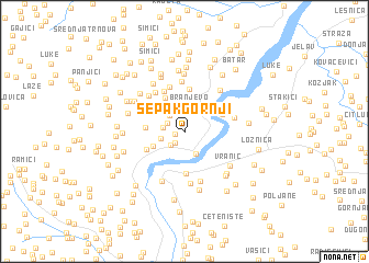 map of Šepak Gornji