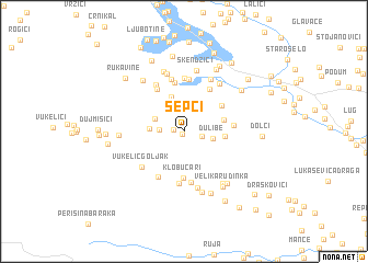 map of Šepci