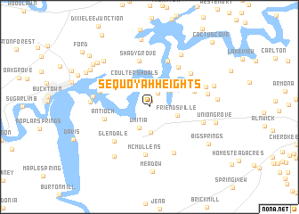 map of Sequoyah Heights