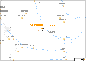 map of Serdovinskaya