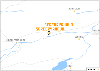 map of Serebryakovo