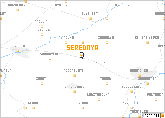 map of Serednya