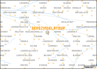 map of Sérézin-de-la-Tour