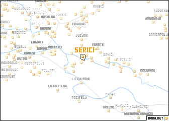 map of Šerići