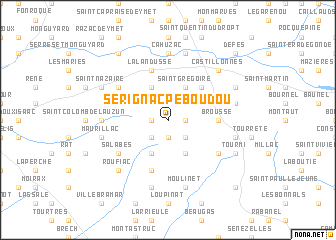 map of Sérignac-Péboudou