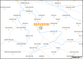 map of Šerkšniai