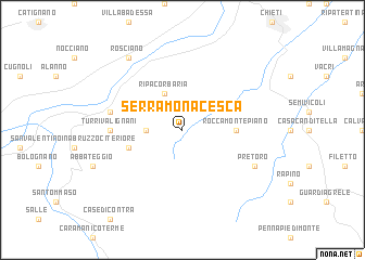 map of Serramonacesca