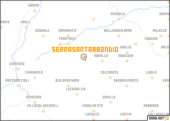 map of Serra SantʼAbbondio