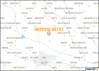 map of Serres-Castet