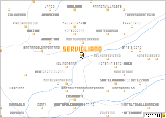 map of Servigliano