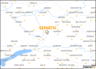 map of Serwatki