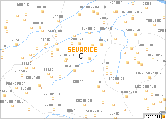 map of Ševarice