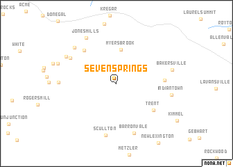 map of Seven Springs