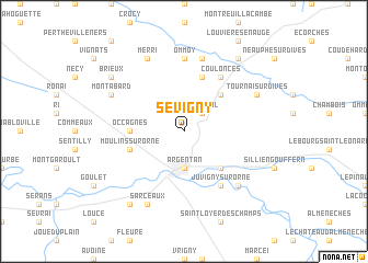 map of Sévigny