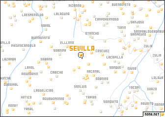 map of Sevilla