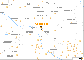 map of Sevilla