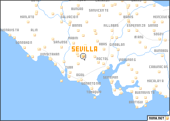 map of Sevilla