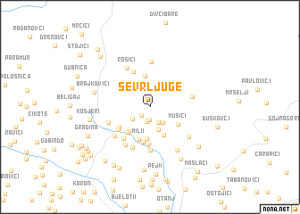 map of Ševrljuge