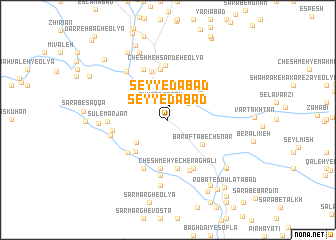 map of Seyyedābād