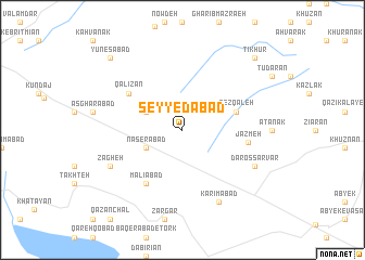 map of Seyyedābād