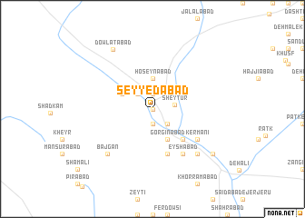 map of Seyyedābād