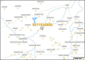 map of Seyyedābād