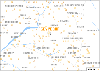 map of Seyyedān