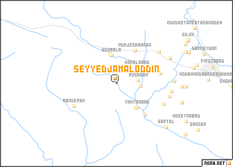 map of Seyyed Jamāl od Dīn