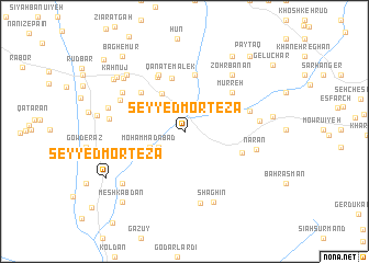 map of Seyyed Morteẕá
