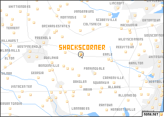 map of Shacks Corner