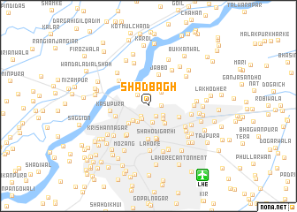 map of Shād Bāgh