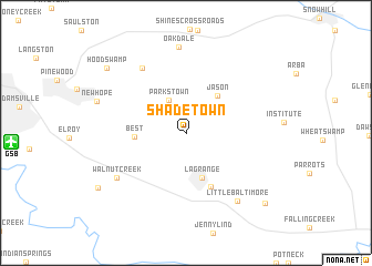 map of Shadetown