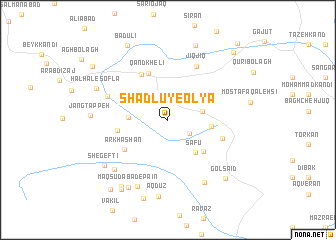 map of Shādlū-ye ‘Olyā