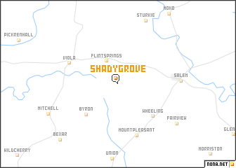 map of Shady Grove