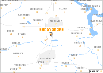 map of Shady Grove