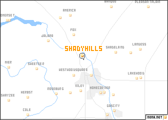 map of Shady Hills