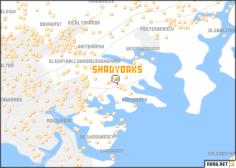 map of Shady Oaks
