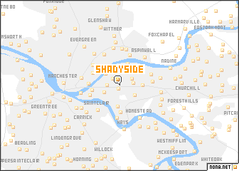 map of Shadyside