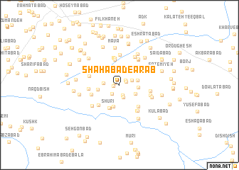 map of Shāhābād-e ‘Arab
