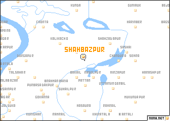 map of Shāhbāzpur