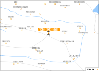 map of Shāh Gharīb