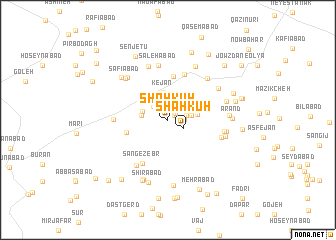 map of Shāh Kūh