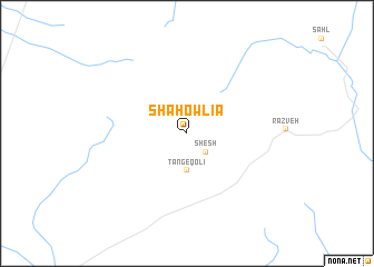 map of Shāh Owlīā\