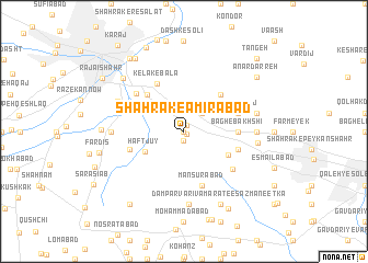 map of Shahrak-e Amīrābād