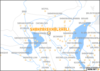 map of Shahrak-e Khalkhālī