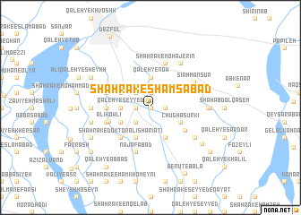 map of Shahrak-e Shamsābād