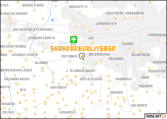 map of Shahrak-e Valī-ye ‘Aşr