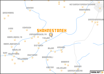 map of Shahrestāneh