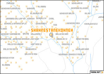 map of Shahrestān-e Kohneh